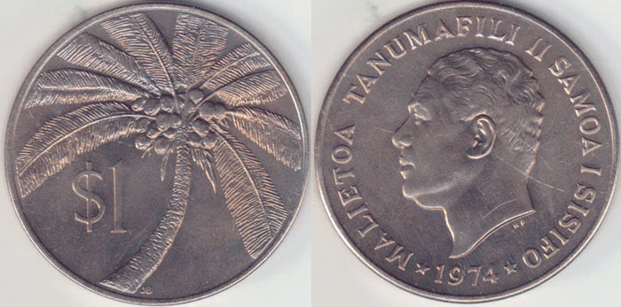 1974 Samoa 1 Tala (Unc) A001294